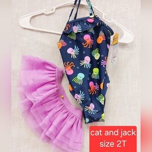 Cat & Jack Toddler Girls Swim Suit size 2T